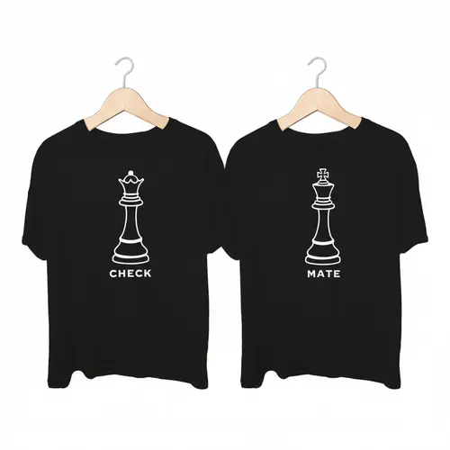 'Check Mate' Couples Shirts